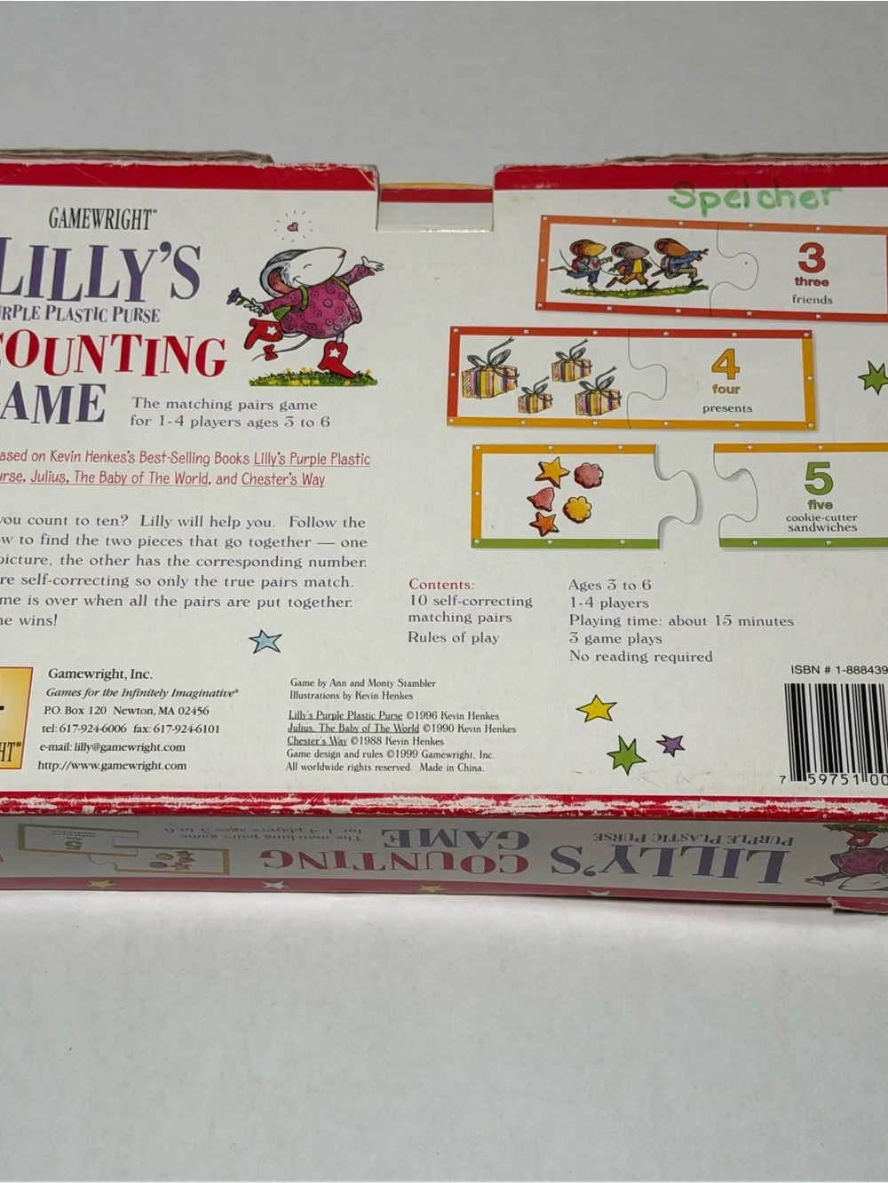 Vintage 1999 Lily’s Purple Plastic Purse Counting Game Educational Learning Kids